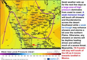 Quiet Weather Expected To Continue Across The US For The Next Few Days