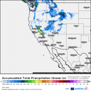 Pacific Moisture Moves East Into The Rockies Today