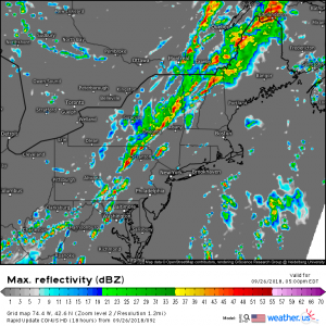 Fall Cold Front To Bring Severe Storms To Part Of The Northeast Today