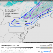 First Eastern Snowstorm Of The Season Likely To Impact The Interior Northeast Late This Week