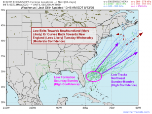 A Subtropical Storm May Develop Off Florida This Weekend, But Poses A Very Limited Threat To The US