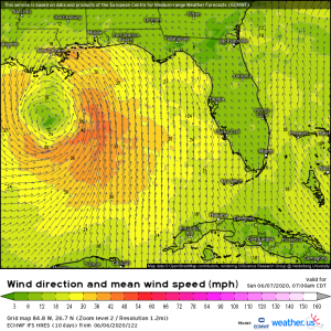 Lopsided Cristobal Drifts Towards The Gulf Coast Today, Will Bring Heavy Rain, Storm Surge, And Gusty Winds To Much Of The Northern Gulf Coast