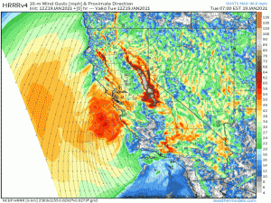 An Unusual California Storm Brings Strong Winds to Much of State
