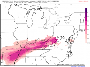 Significant Ice Event Kicks Off Today For the Eastern US