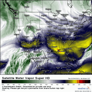 Compact Trough To Bring Moderate Fire; Marginal Severe Threat to South Central Plains