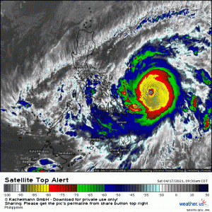 Category Five Equivalent Surigae Intensifies Over Pacific