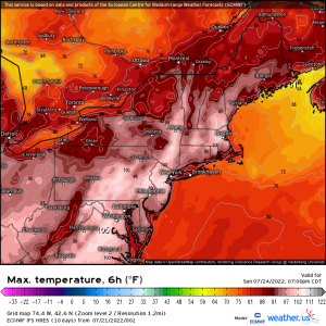 Extended Heatwave In Progress For The Northeast/Mid-Atlantic