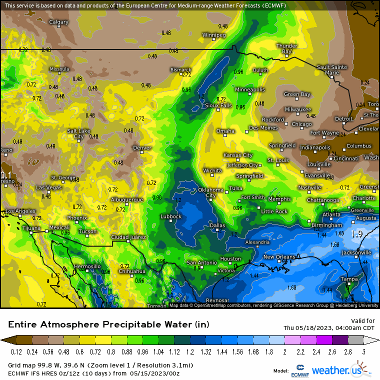 More Rainfall On the Way This Week Across The Central & Southern Plains